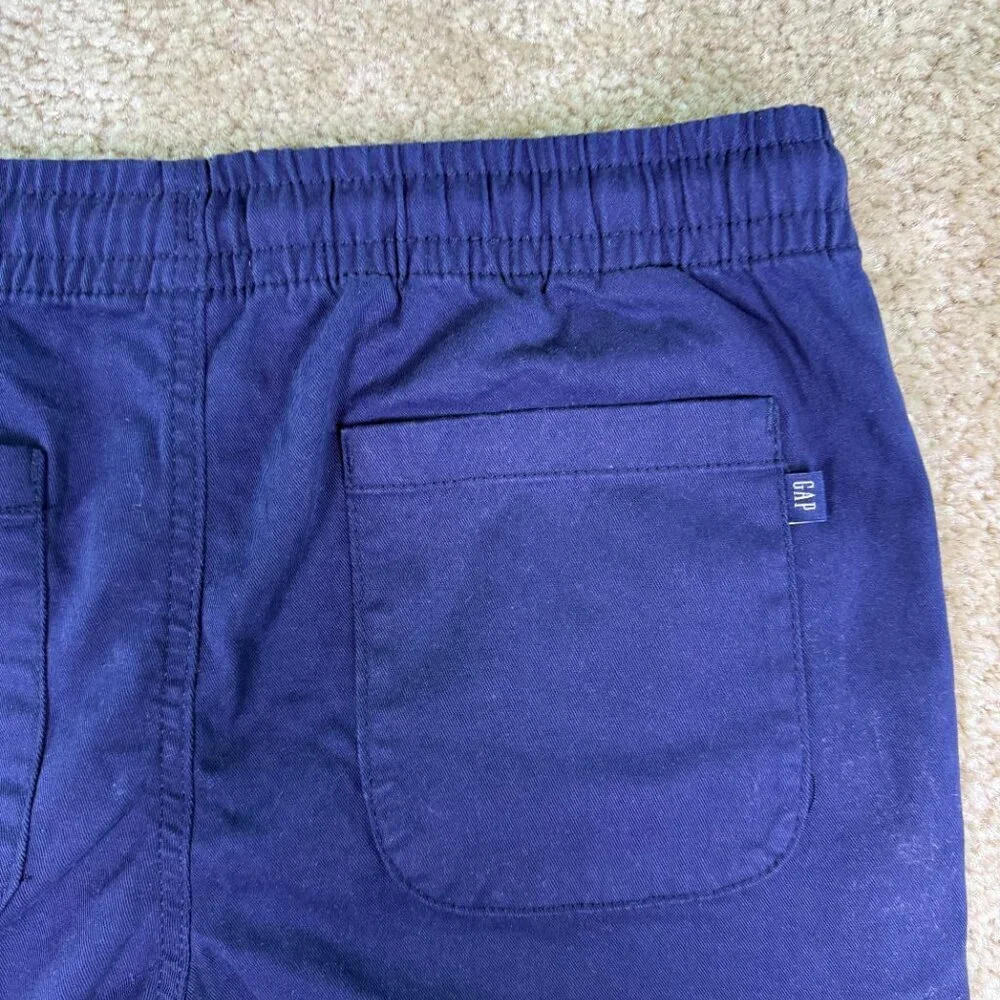 Gap Kids Boys Chino Shorts XL Blue Stretch Soft Twill Elastic Waist E917